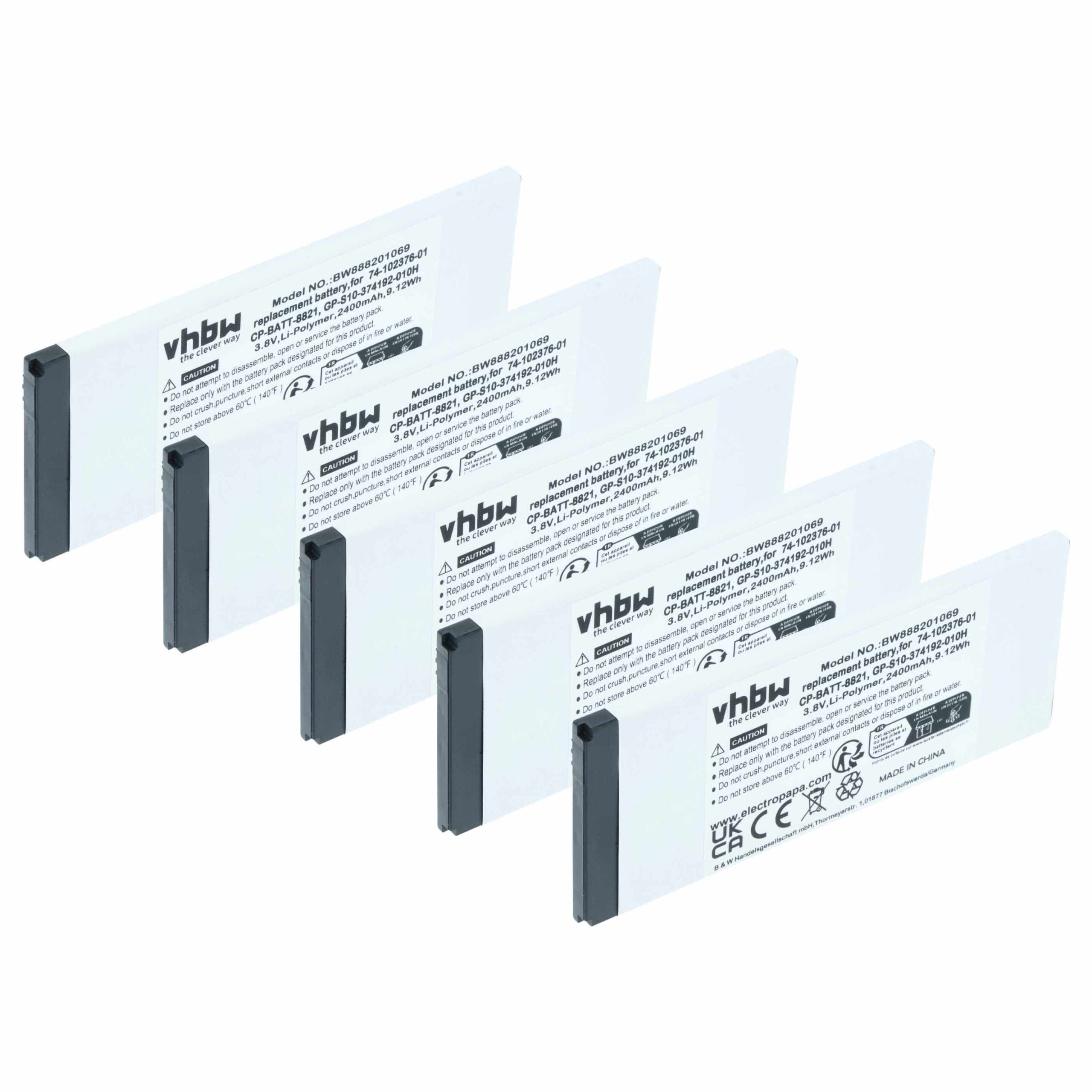Bateria vhbw 2400 mAh 3.8 V para Cisco 74-102376-01, CP-BATT-8821 - Pack 5x