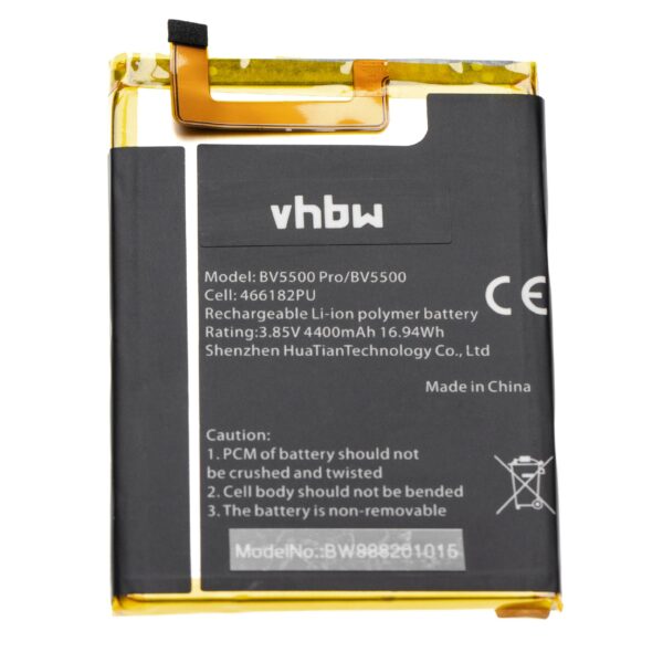 Bateria para Telemóvel Blackview 466182PU - 4400 mAh 3.85 V Li-Ion vhbw