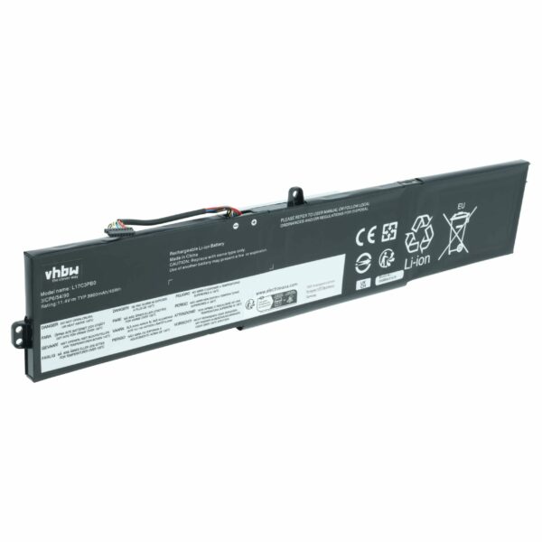 Bateria vhbw para Lenovo - 3900 mAh 11.34 V Li-polymer (5B10Q71252, 5B10Q71251, 5B10W67266, 5B10Q71254)