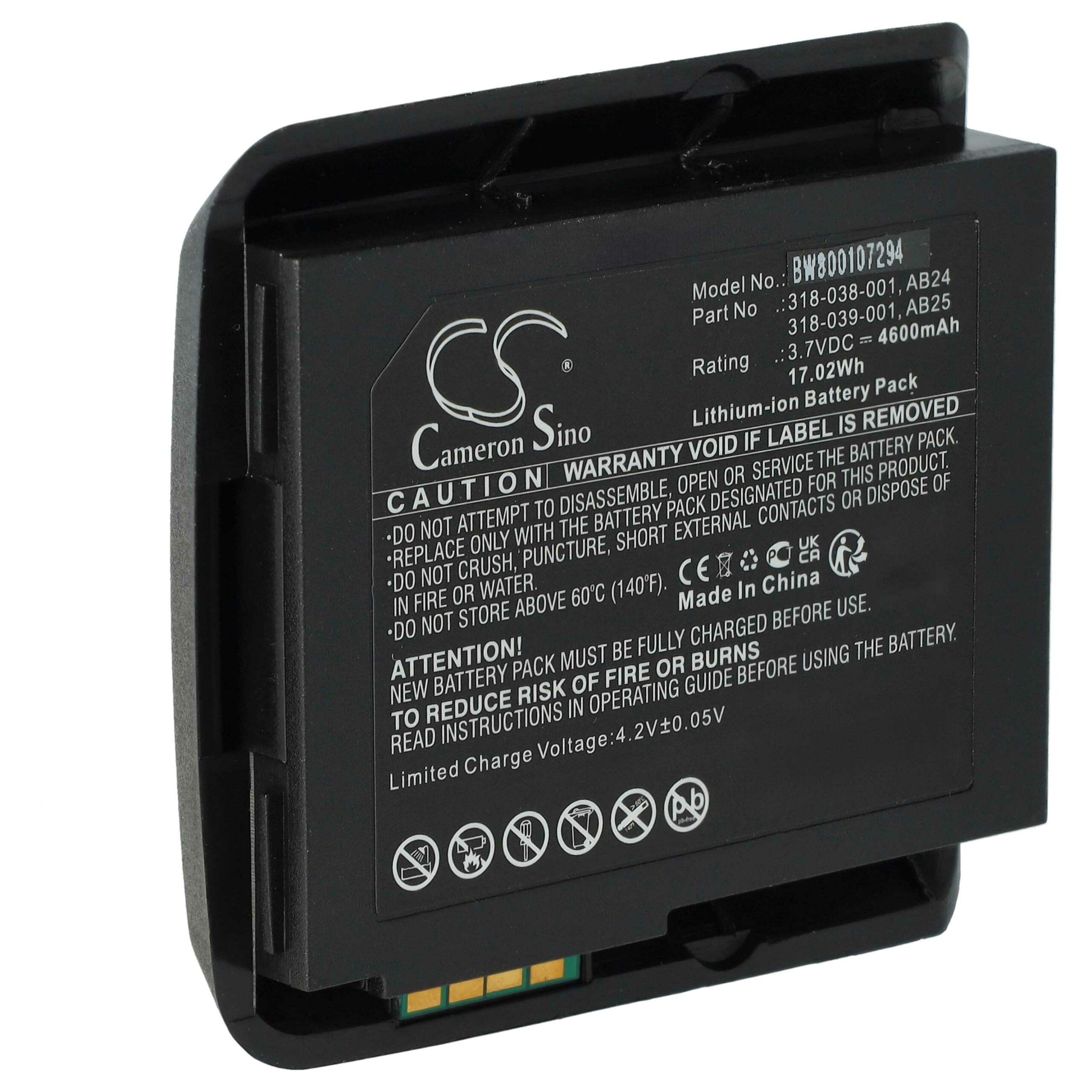 Bateria vhbw para Intermec CN50, CN51 Barcode Scanner - 4600 mAh 3.7 V