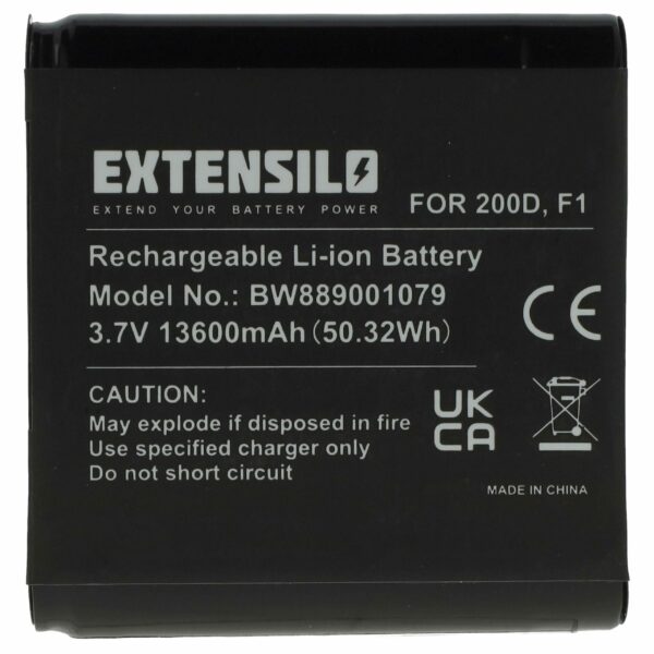 Bateria EXTENSILO para Rádio DAB Pure ChargePAK F1 - 13600 mAh 3.7V Li-Ion