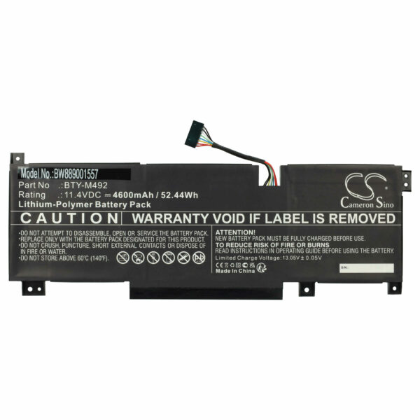 Bateria vhbw para MSI - 4600 mAh 11.4 V Li-polymer