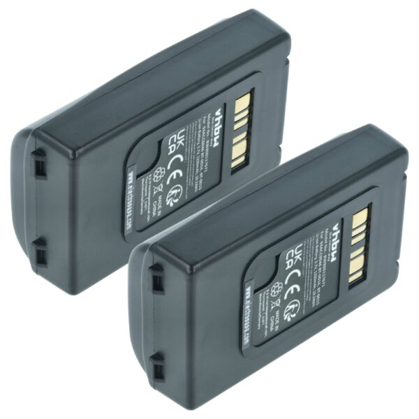 2x Bateria vhbw para Datalogic 94ACC0048, BT-0015, 94ACC0046 - Scanner POS - 5200 mAh 3.7 V