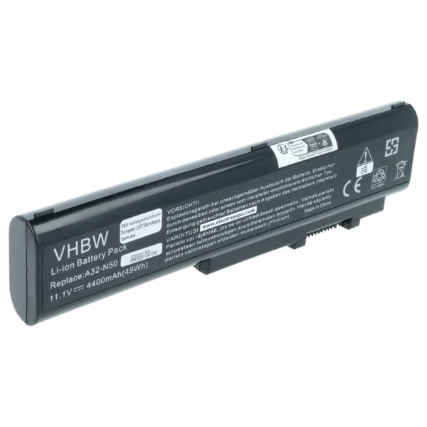 Bateria para Portátil vhbw compatível com Asus A32-N50, N50V 4400 mAh 11.1 V