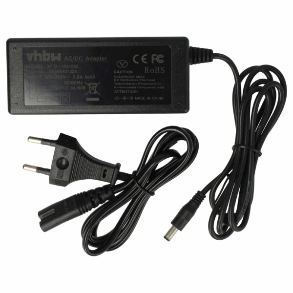 Carregador / Adaptador de Corrente vhbw para Neato BotVac e XV (24V, 2.5A, 60W)