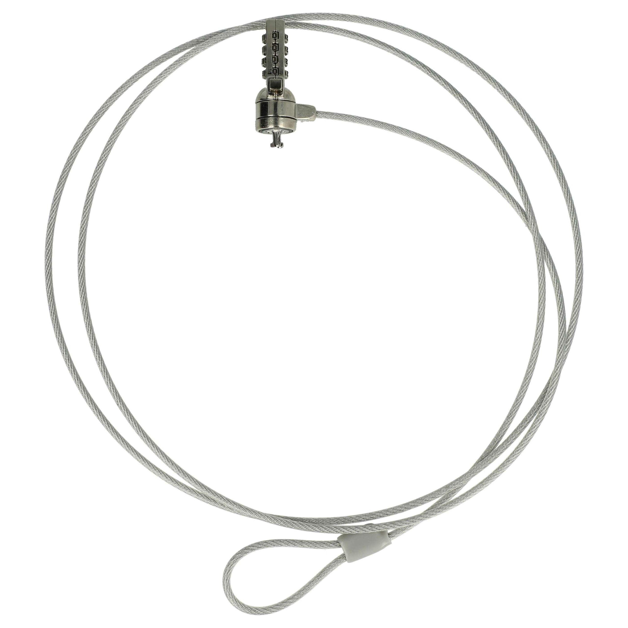 Cadeado de Segurança Kensington vhbw para Portátil e Notebook - com Código, 1,8 m - Image 4