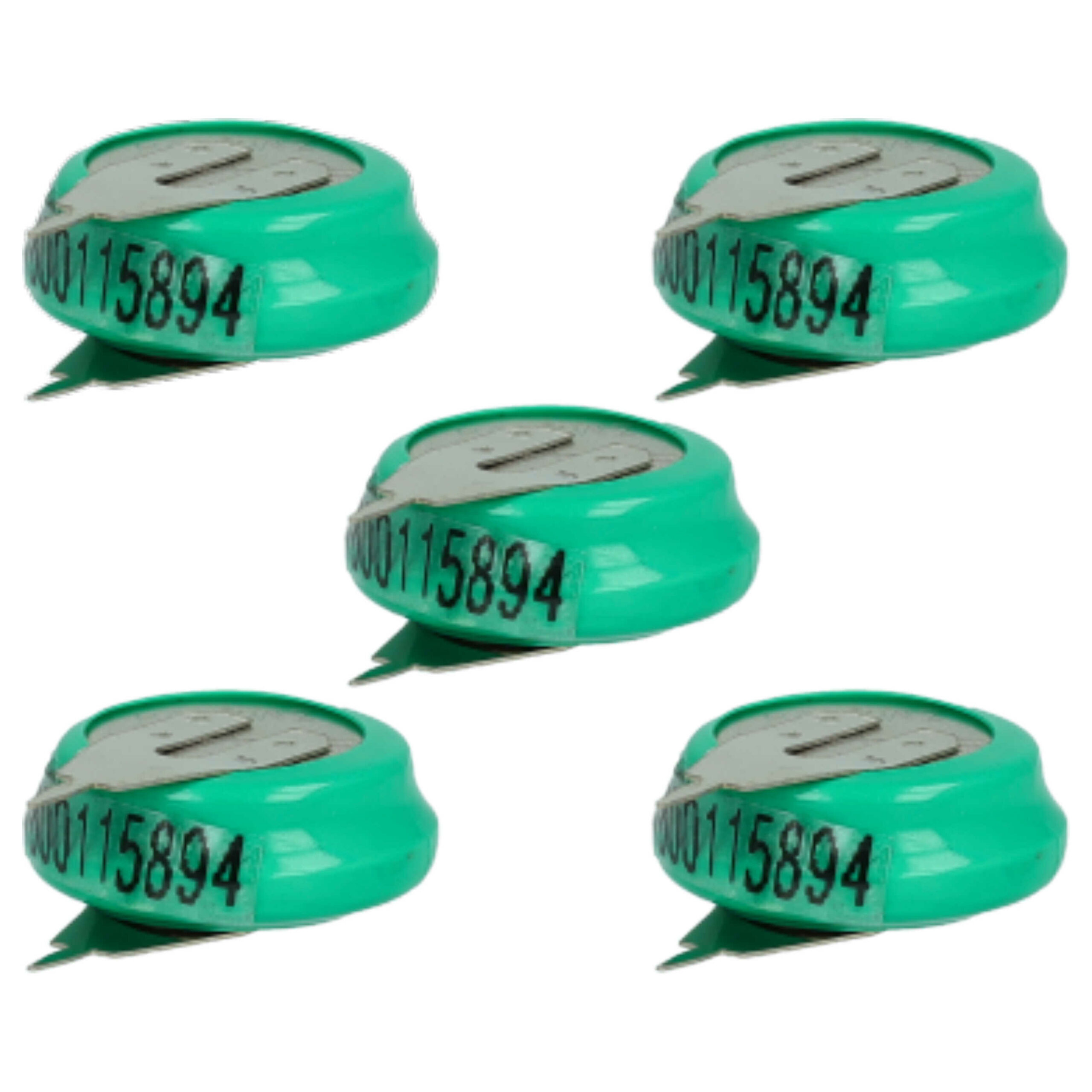 Bateria Recarregável tipo Moeda 1/V80H 1.2V NiMH 80 mAh com 2 Pinos - Pack de 5 unidades vhbw