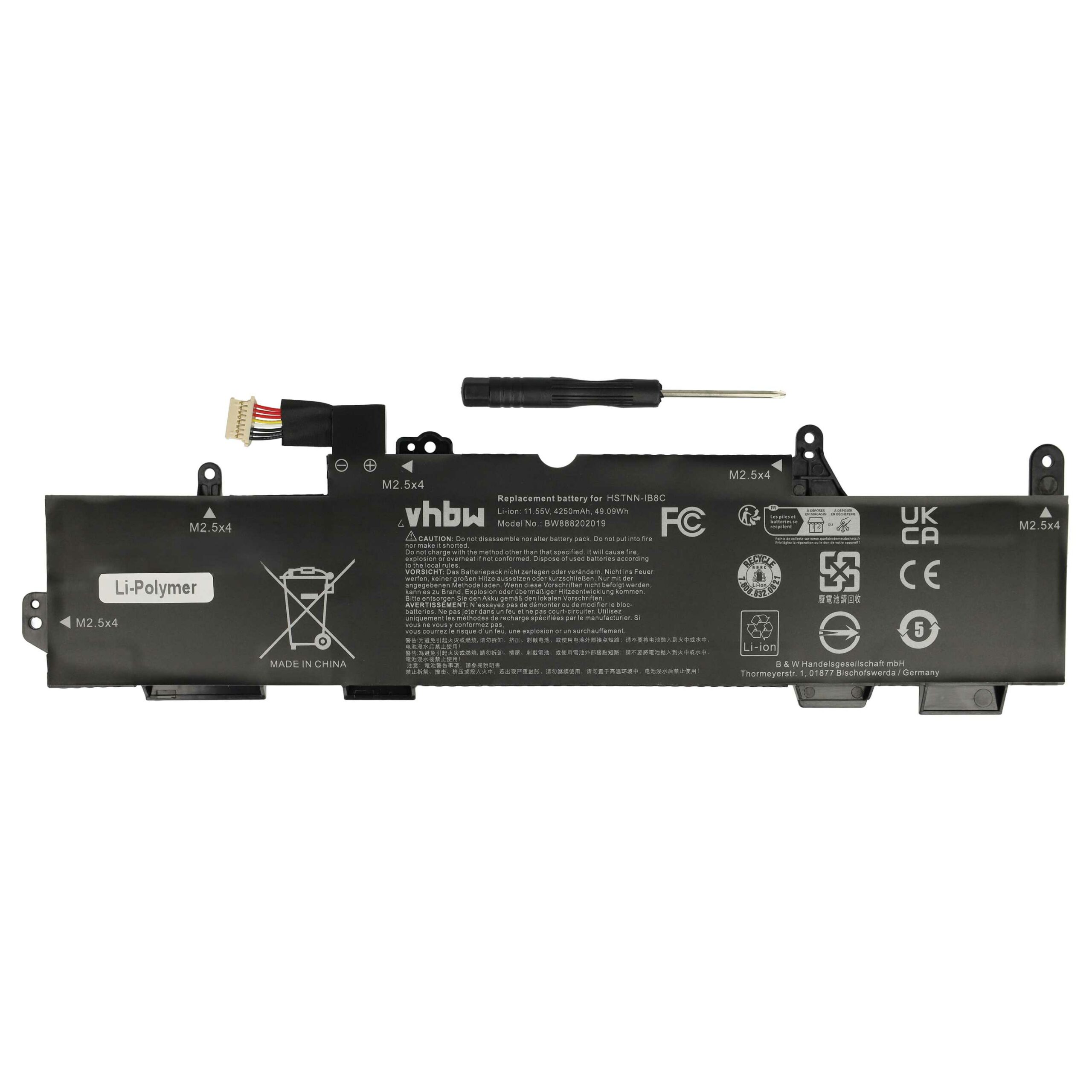 Bateria vhbw para HP Notebook 4250 mAh 11.55 V Li-Ion - Image 3