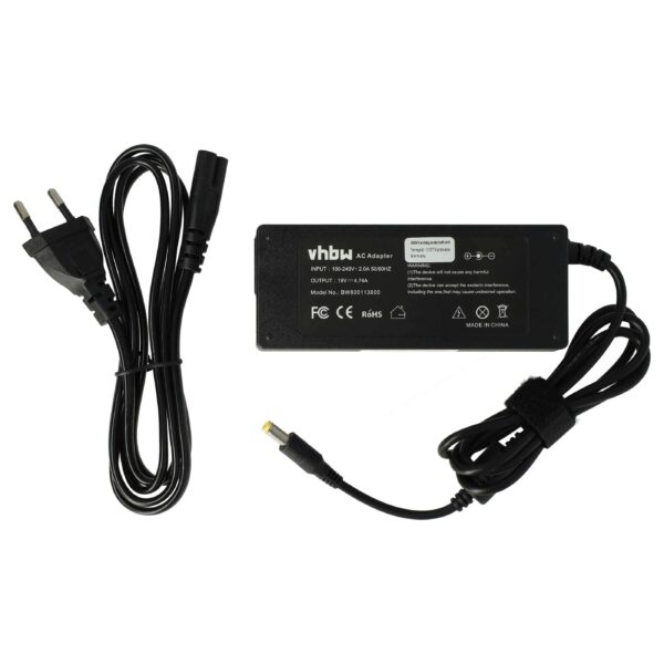 Carregador / Transformador vhbw para Portátil Acer, Asus, Toshiba, HP - 90 W, 19 V