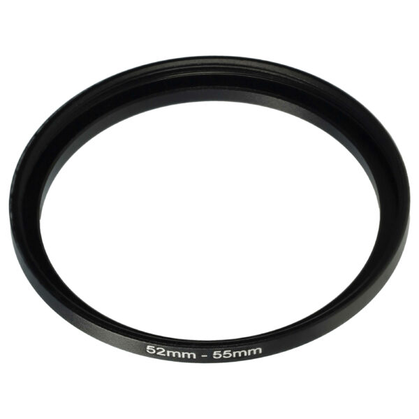 Anel Adaptador Step-Up 52 mm para 55 mm para Objetivas de Câmaras - Adaptador de Filtro vhbw