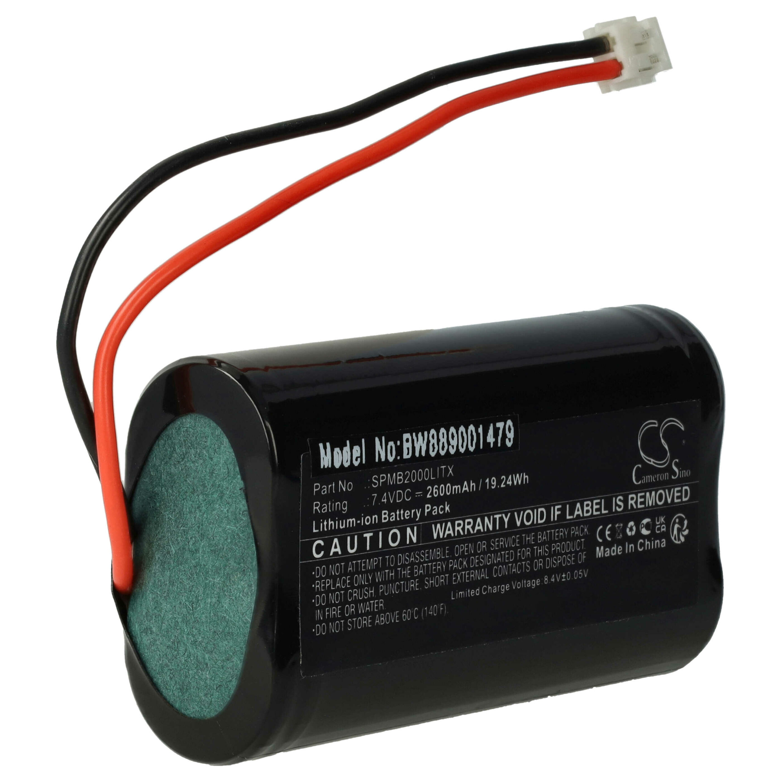 Bateria vhbw para comando Spektrum SPMB2000LITX 2600 mAh 7.4 V Li-Ion - Image 3