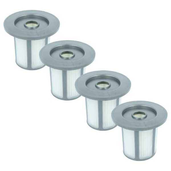 Conjunto de 4 Filtros de Substituição vhbw para Aspirador Bosch 12033215 - Branco / Cinzento