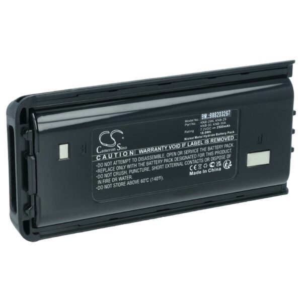 Bateria de Rádio vhbw para Kenwood KNB-29N, KNB-30A, KNB-53N - 2500 mAh 7.2 V NiMH