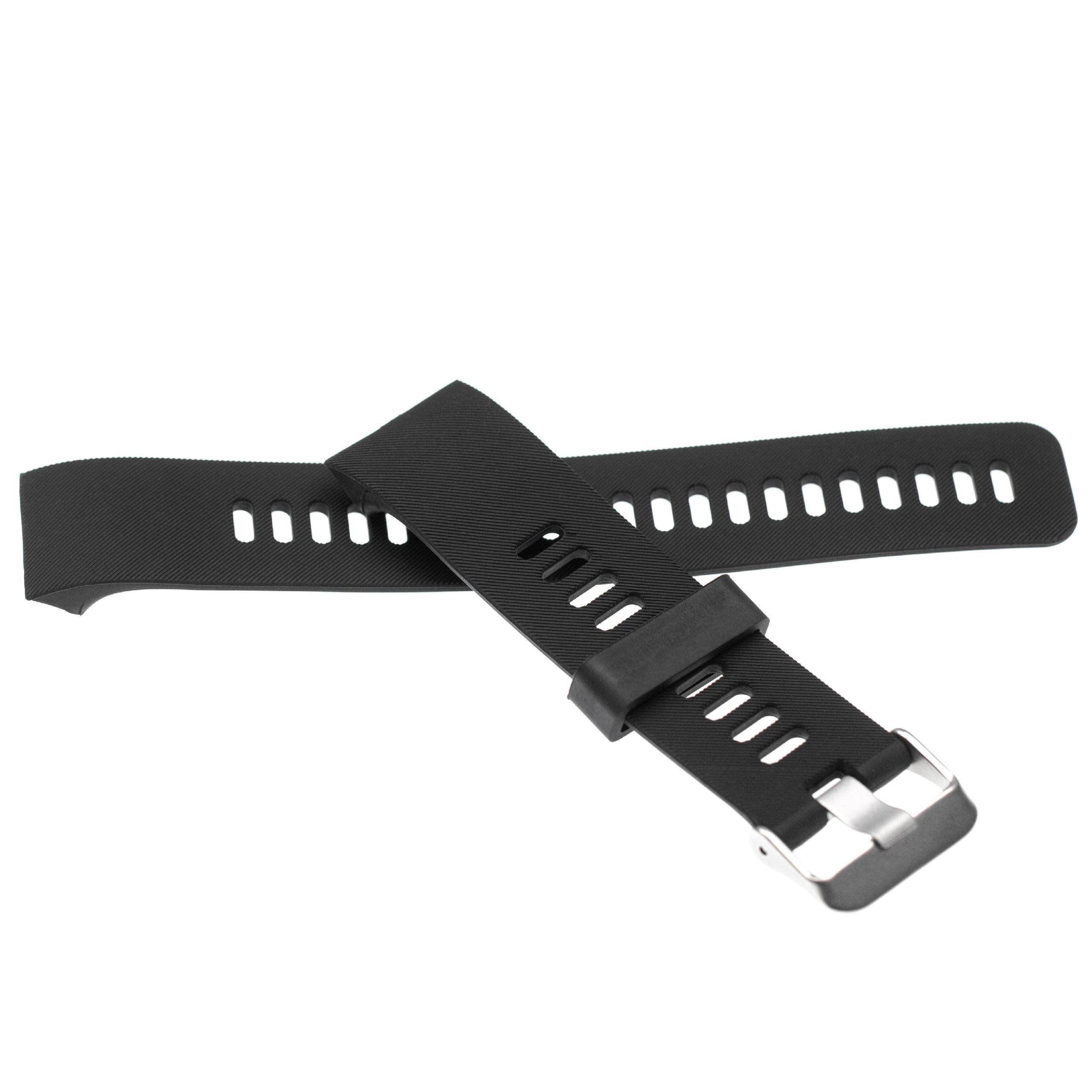 Pulseira para Garmin Forerunner - 13,5 + 9,4 cm, 23 mm de largura, silicone preto
