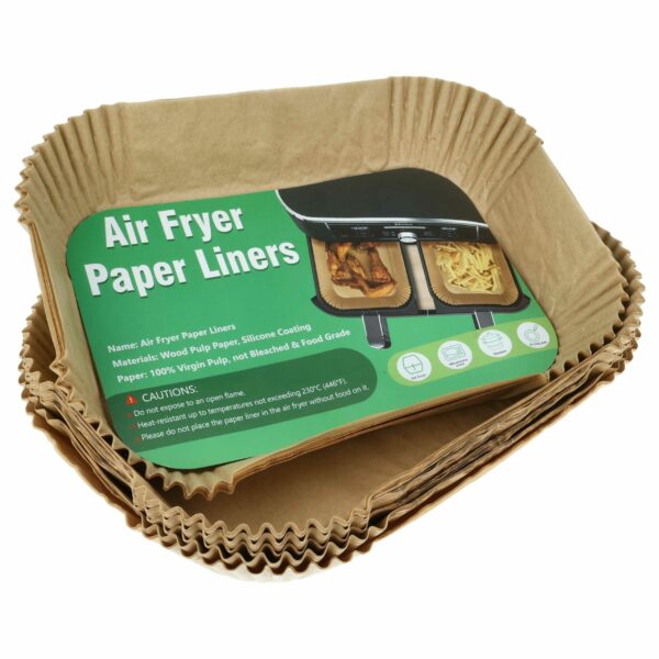 Papel de Cozinha Revestido de Silicone para Freidora de Ar Ninja Double Stack - Pack 100 unidades