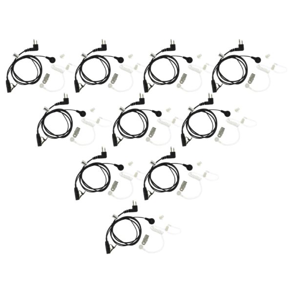 10x Auricular de Segurança com Microfone para Motorola GP300 e Rádios