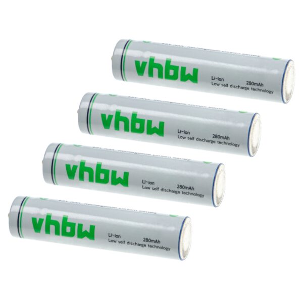 Baterias vhbw AAA Micro Li-Ion 280 mAh 1.5 V (4x)