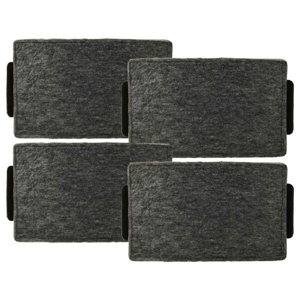 4x Filtro de Carvão Ativado Compatível com Miele 4002515094815 para Coifa - 23,7 x 14,6 x 1,9 cm