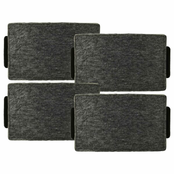 4x Filtro de Carvão Ativado Compatível com Miele 4002515094815 para Coifa - 23,7 x 14,6 x 1,9 cm