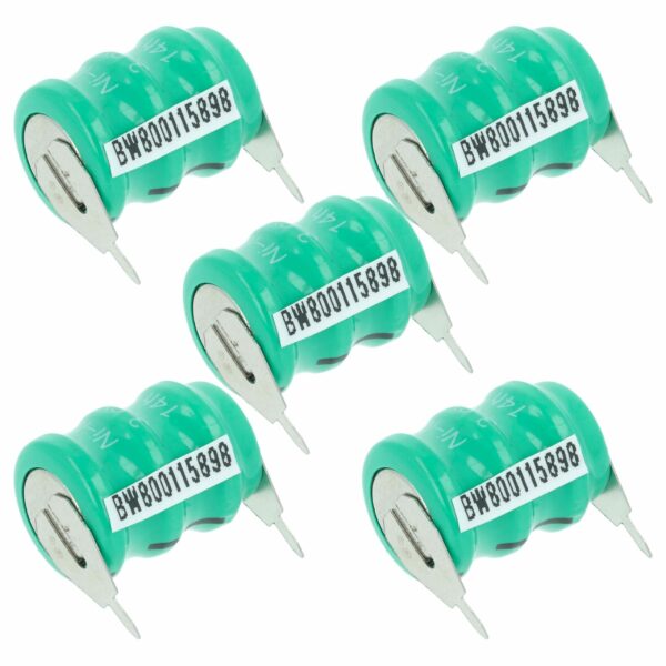 Pack 5x Pilha Botão Recarregável V40H 2 Pinos NiMH 40 mAh 3.6V