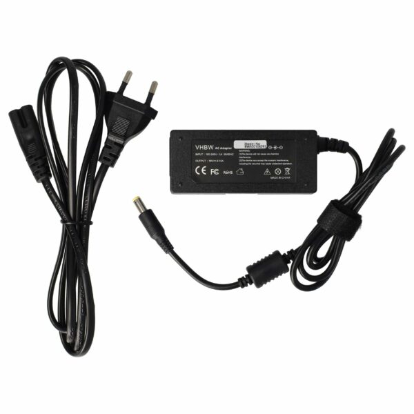 Carregador de Corrente Alternada vhbw para Acer - Substitui A045R016L, A13-045N2A, ADP-40TH A - 200 cm, 40 W