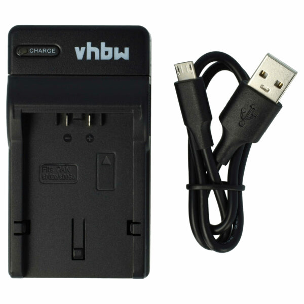 Carregador de Bateria USB-C + Cabo USB-C para Leica, Panasonic DMC-FZ7 e compatíveis - 0,5 A