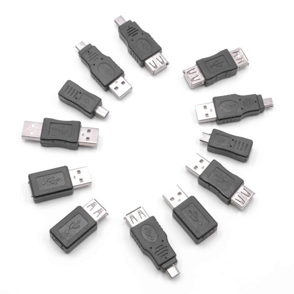 Pack 12x Adaptador OTG para Tablet, Portátil e Telemóvel vhbw