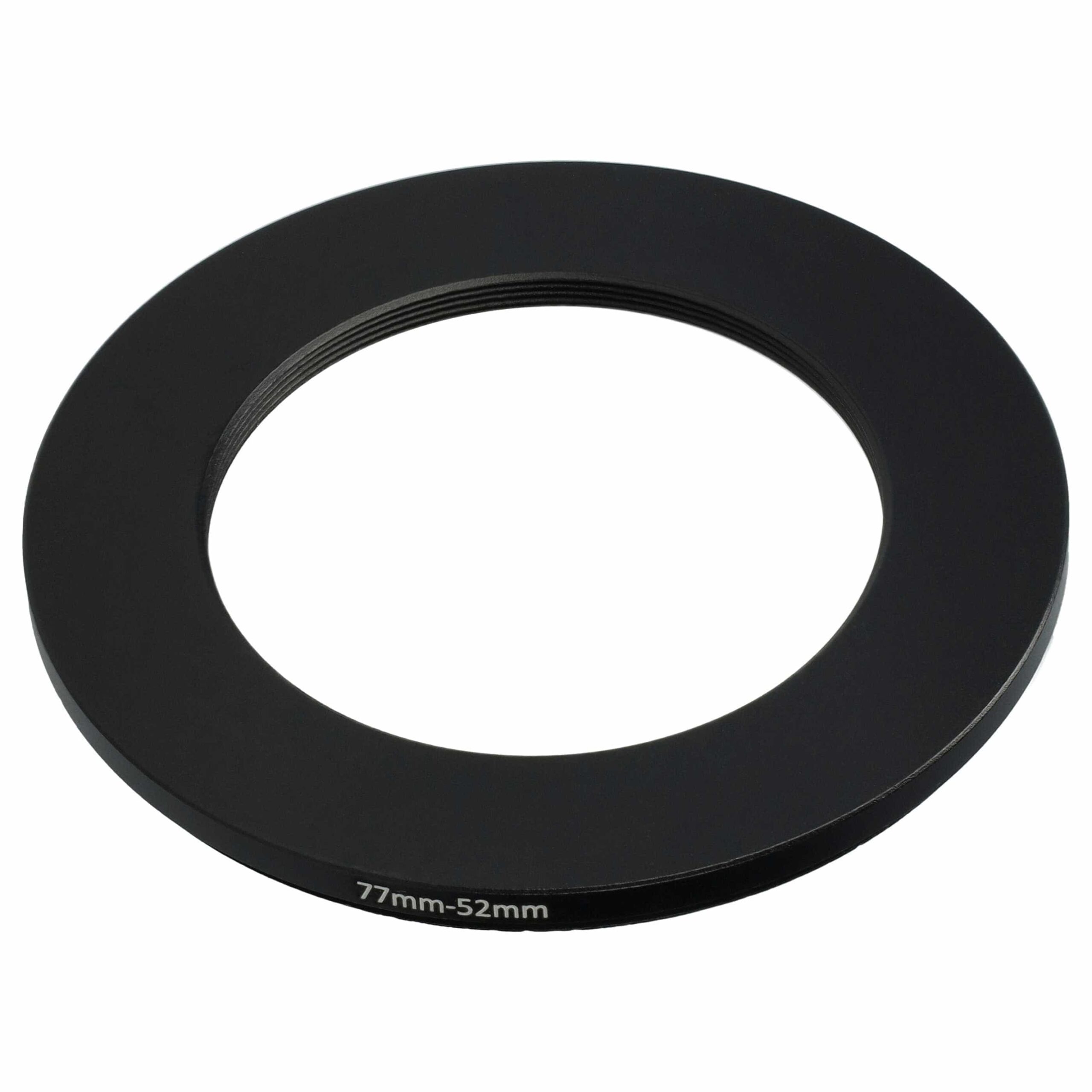 Adaptador de Rosca Step-Down vhbw de 77 mm para 52 mm para Lentes de Câmara
