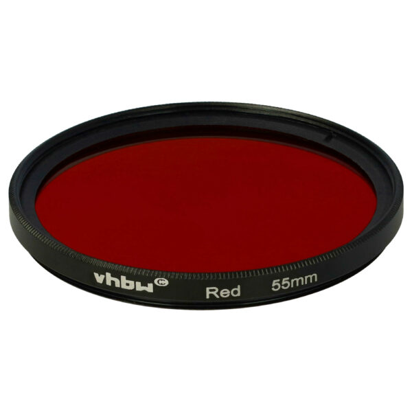 Filtro Vermelho vhbw para Objetivas de Câmara com Rosca de 55 mm