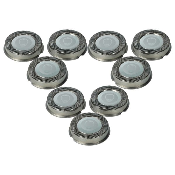 9x Cabeças de Corte de Substituição Philips HQ5 para Máquina de Barbear Elétrica, Prateado