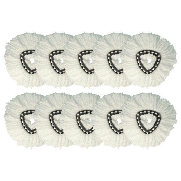 10x Recargas de esfregona vhbw para Vileda 152623 - Microfibra, Branco