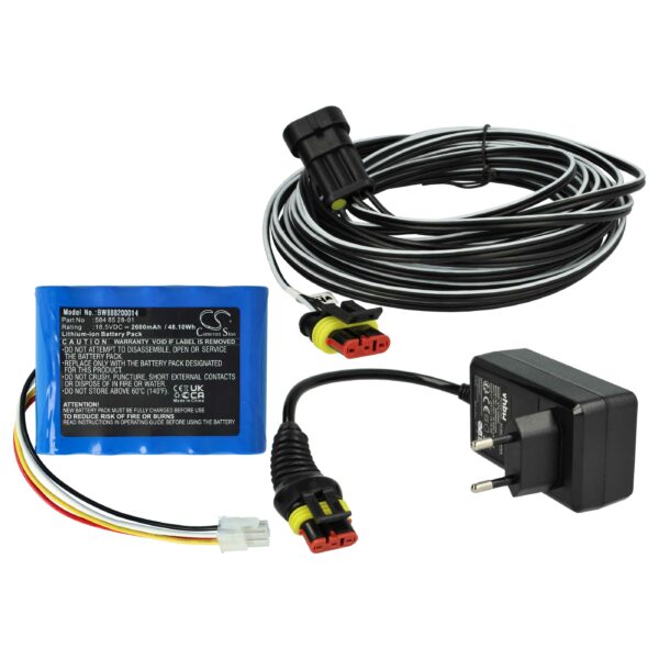 Bateria e Carregador vhbw 2600mAh para Cortadores de Relva Robóticos Gardena, Husqvarna, McCulloch, Flymo