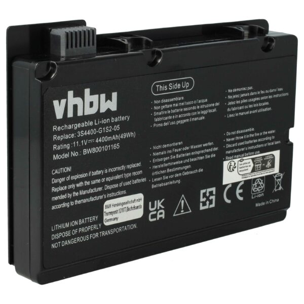 Bateria para Portátil vhbw 4400 mAh 10.8 V Li-Ion