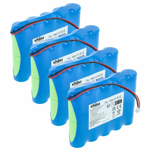 Bateria NiMH 12V 4.5Ah para Luminária ApeLight Maxi - Conjunto de 4 Unidades vhbw