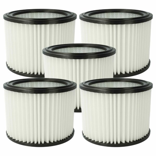 5x Filtro de Substituição vhbw para Aspirador Hitachi / HiKOKI 4100601