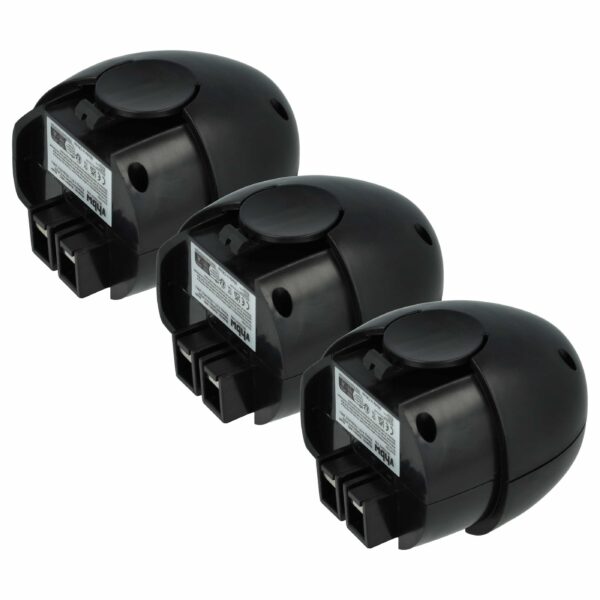 3x Bateria compatível Metabo 6.27270, 6.27271, 6.27273, 0700 950 013 - 1500 mAh, 4.8 V, NiMH
