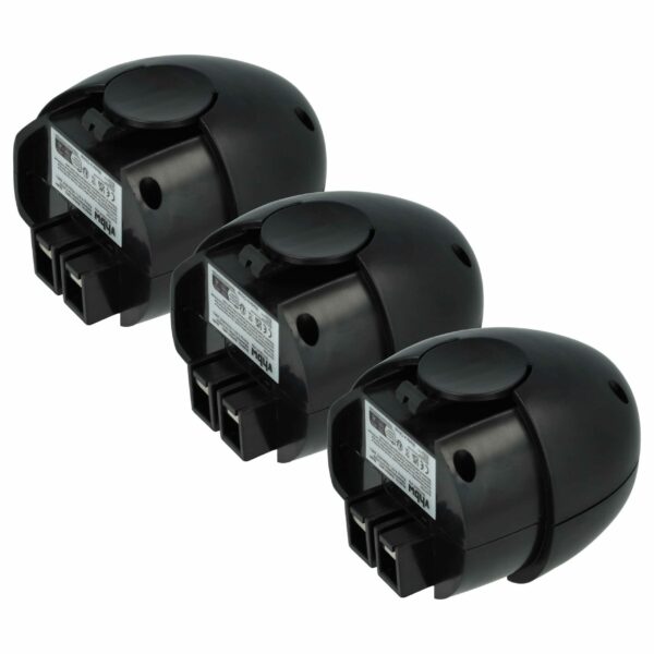 3x Bateria compatível Metabo 6.27270, 6.27271, 6.27273, 0700 950 013 - 1500 mAh, 4.8 V, NiMH