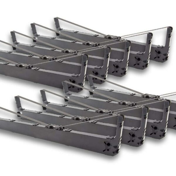 10x Fita de Tinta vhbw para Panasonic KX-P170 (Impressora de Matriz de Pontos / Recibos) - Preto