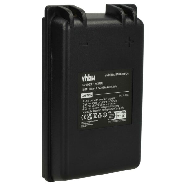 Bateria de Substituição vhbw para Comando Autec MH0707L, NC0707L - 2000 mAh