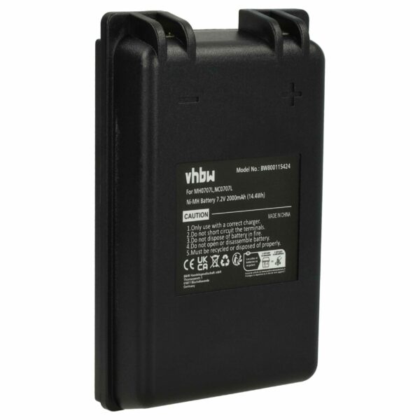 Bateria de Substituição vhbw para Comando Autec MH0707L, NC0707L - 2000 mAh