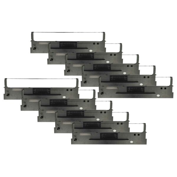10x Fita de Tinta vhbw para Tally 99041, Impressora de Matriz de Pontos e Recibos - Preto