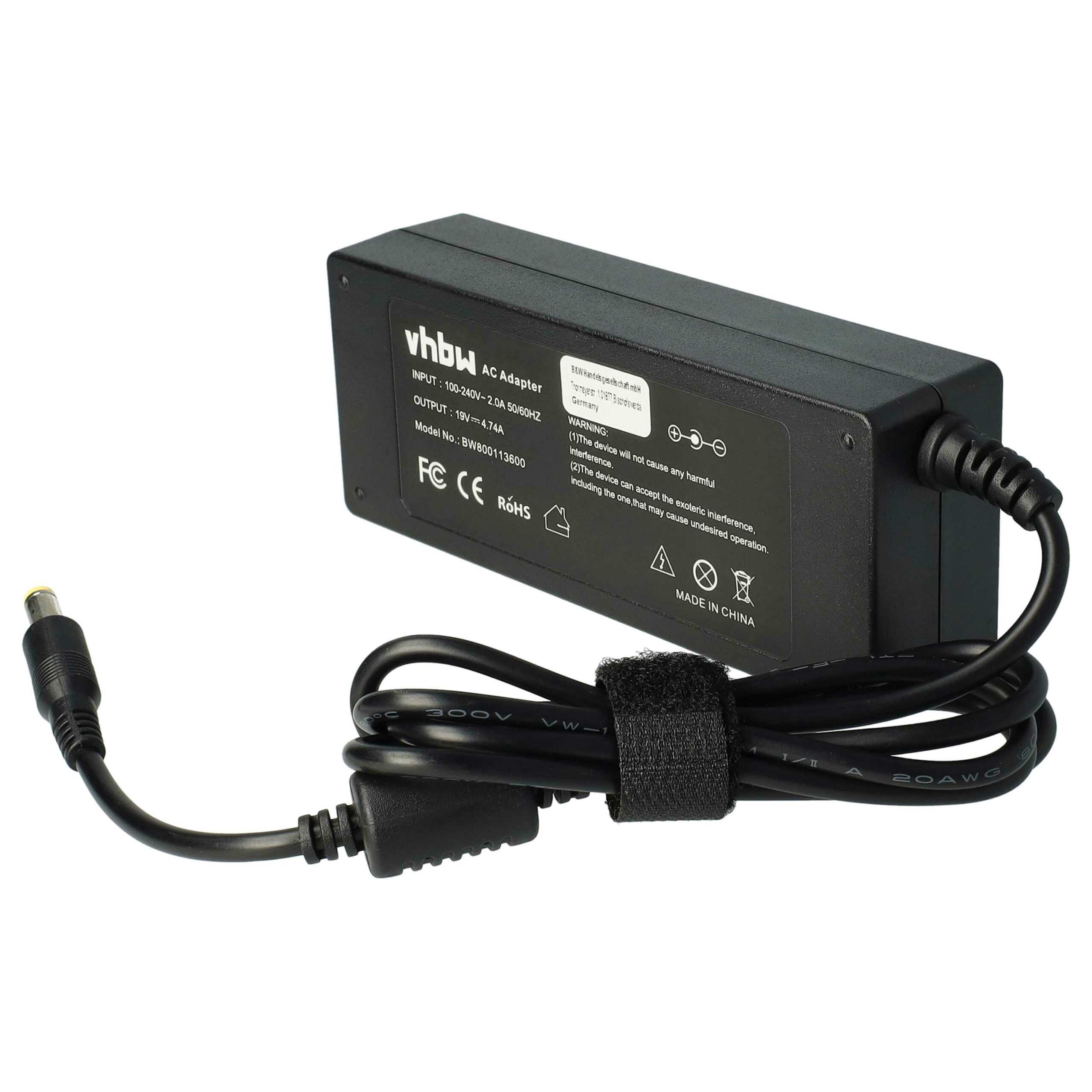 Carregador / Transformador vhbw para Portátil Acer, Asus, Toshiba, HP - 90 W, 19 V - Image 3