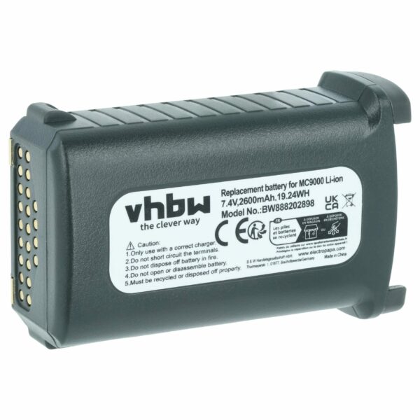 Bateria vhbw para Symbol 21-65587-03, 21-65587-02, 21-65587-01, 21-61261-01 - 2600mAh, 7.4V
