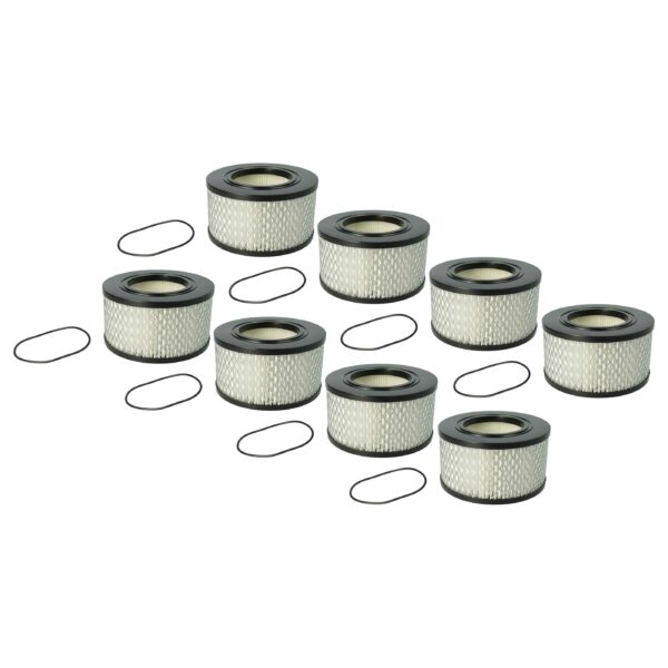 8x Filtro HEPA H-asbestos vhbw compatível com Flex 445.126 e Mirka