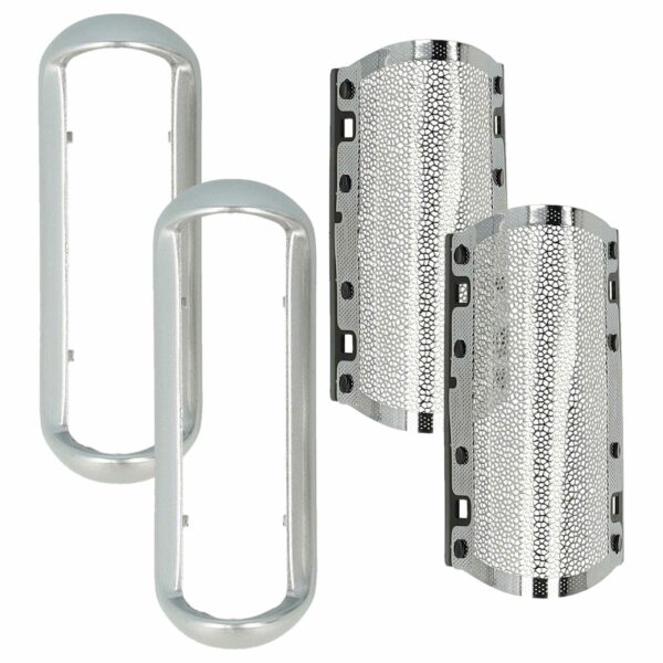 2x Lâmina de Barbear para Braun 5S - com Moldura, Prateada