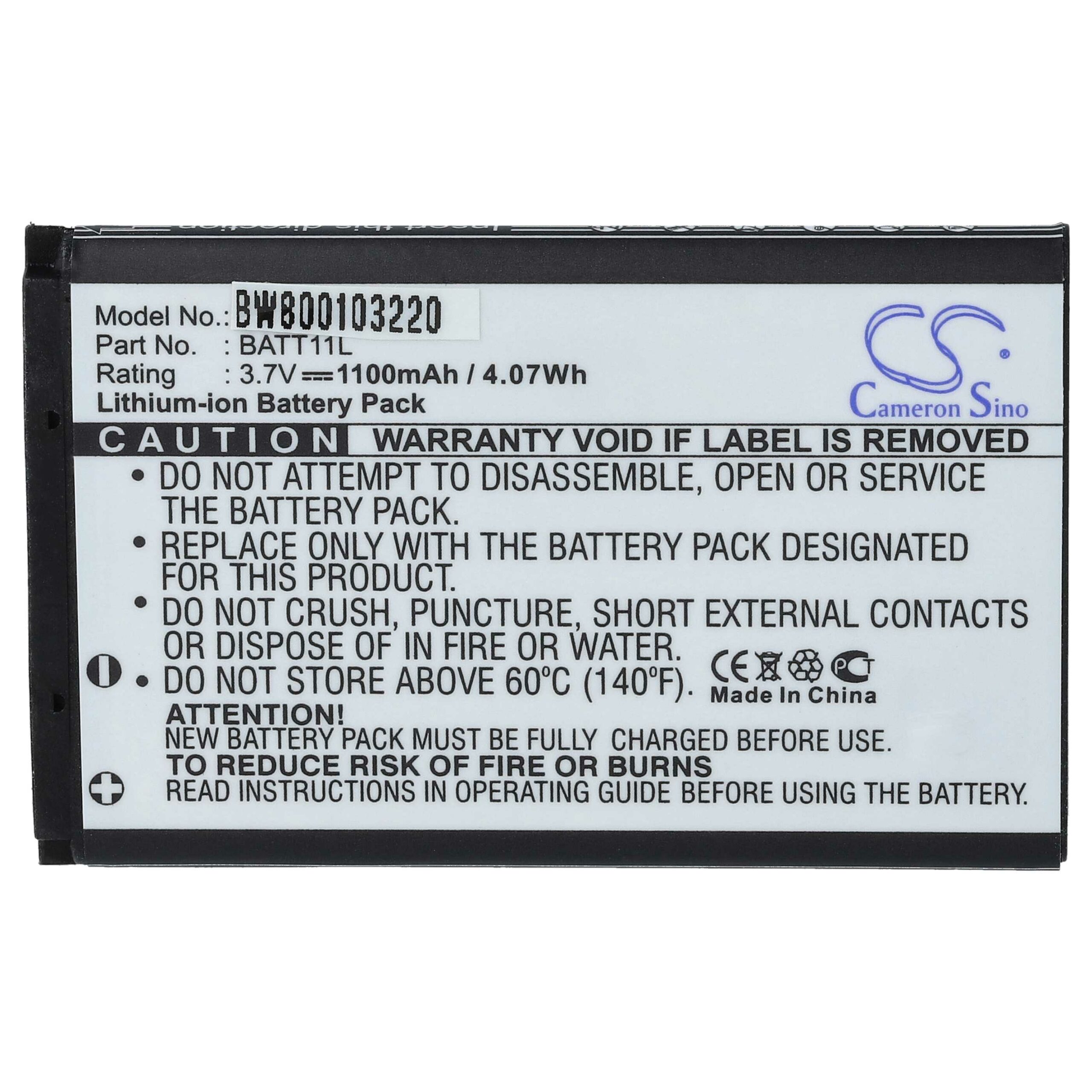 vhbw Conjunto de 2 Baterias para Midland BATT11L / Ordro / Vivitar - 1100 mAh 3.7 V Li-Ion - Image 3
