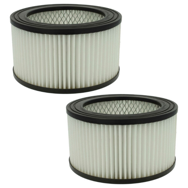 2x Cartucho de Filtro vhbw compatível com Oxeo 760023 para Aspiradores de Cinzas PowerPlus, preto/branco