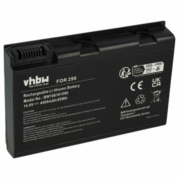 Bateria vhbw para Acer BATCL50L / BATCL51L - 4400 mAh 14.8 V Li-Ion