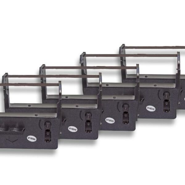 5x Fita de Tinta vhbw para Epson ERC-37, Anker DS - Preto