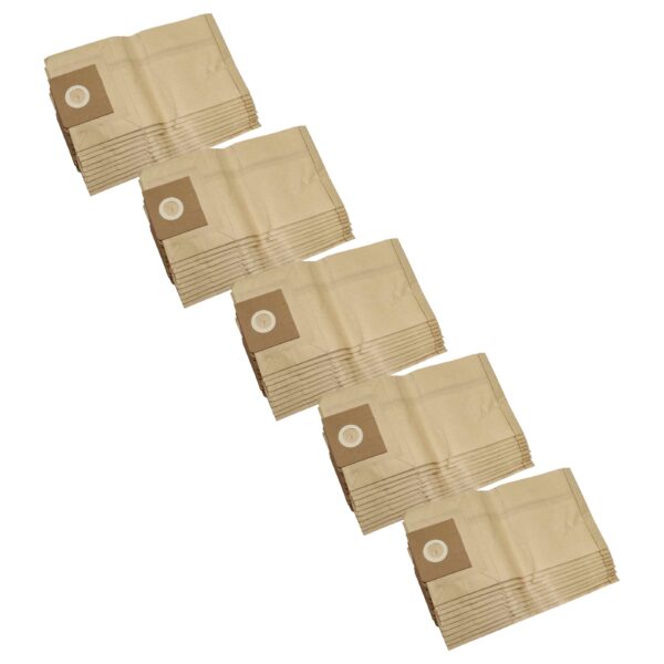 Pack de 50 Sacos de Aspirador vhbw compatíveis com Kärcher 6.904-072, 6.904-076 para Fakir/Nilco - Papel